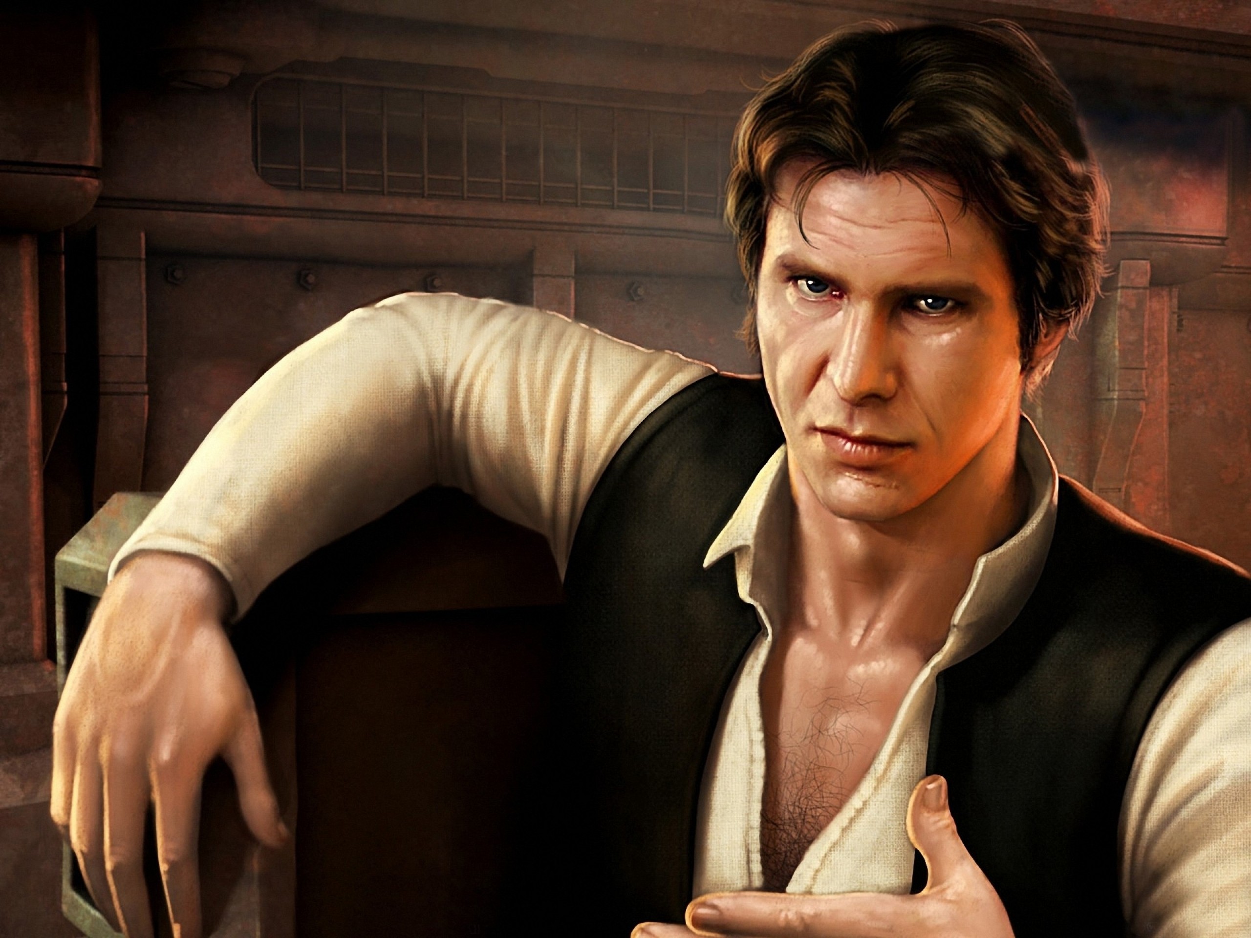Download hd wallpapers of 378659-Han_Solo, Harrison_Ford, Star_Wars, Artwor...