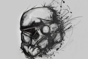 stormtrooper, Star Wars, Movie art, Drawing