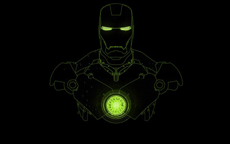 Iron Man, Digital art, Minimalism, Black background HD Wallpaper Desktop Background