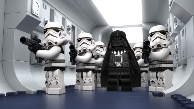 Darth Vader, Stormtrooper, Star Wars, LEGO Star Wars, Render, CGI, Sith HD Wallpaper Desktop Background