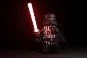Darth Vader, Star Wars, LEGO Star Wars, Sith, Simple background, Lightsaber, LEGO, Digital art