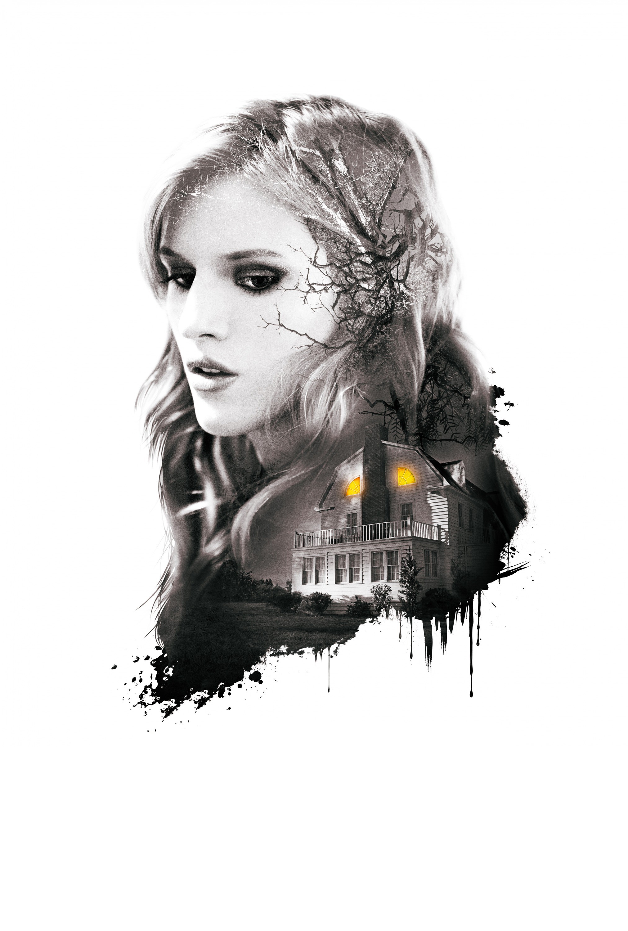 Bella Thorne, Amityville: The Awakening, Movies, House, Trees, Film posters, Simple background Wallpaper