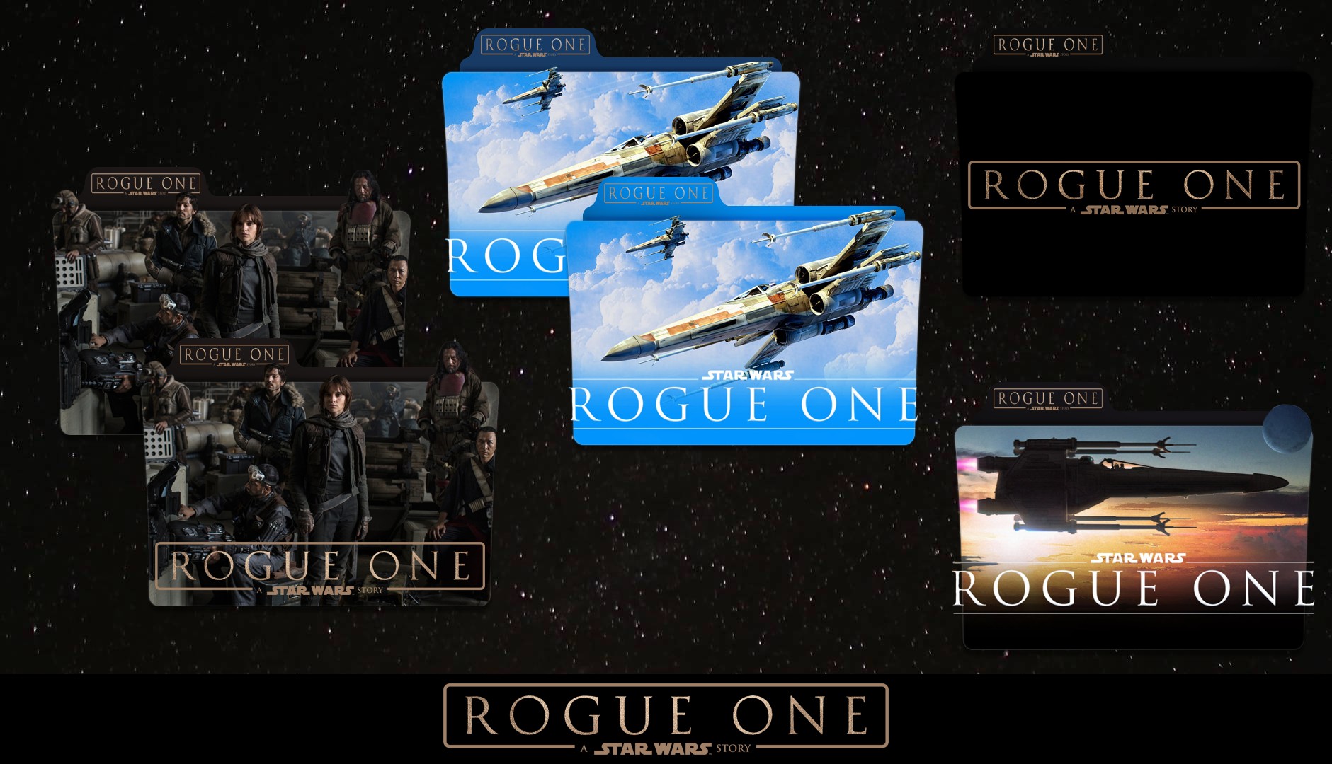 Star Wars: Rogue One, Star Wars, Collage, Movies, Science fiction, X wing Wallpaper