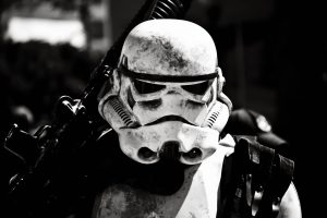 stormtrooper, Soldier, Star Wars, Monochrome, Helmet, Dirt, Galactic Empire, Science fiction