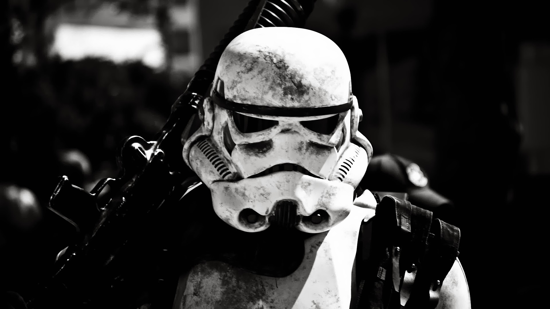 stormtrooper, Soldier, Star Wars, Monochrome, Helmet, Dirt, Galactic Empire, Science fiction Wallpaper