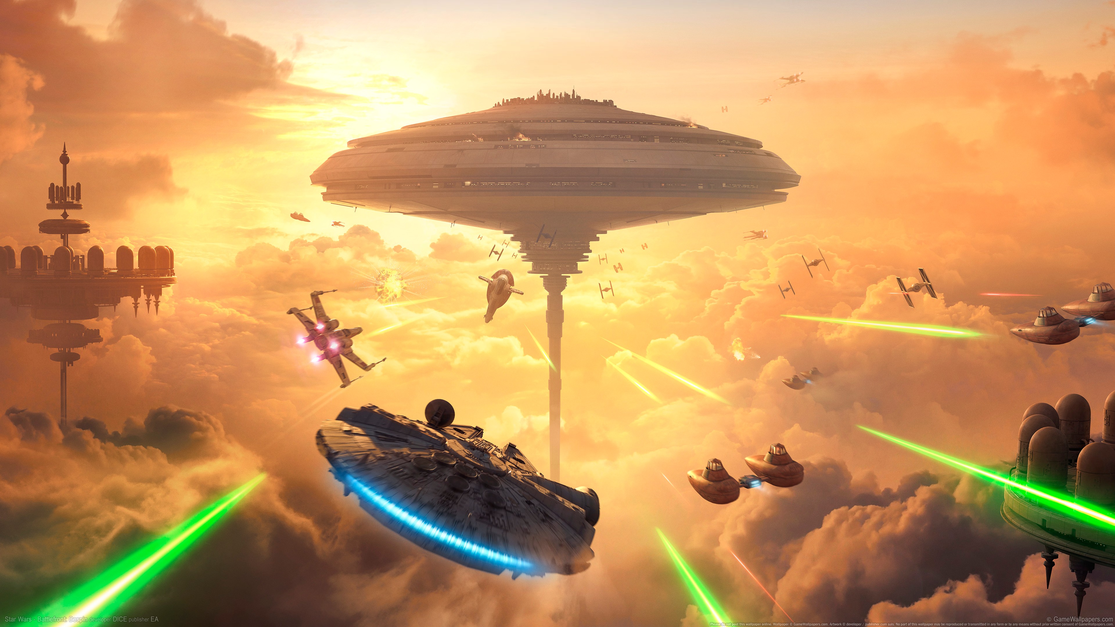 Star Wars: Battlefront, Bespin, Millennium Falcon, Cloud city, Video