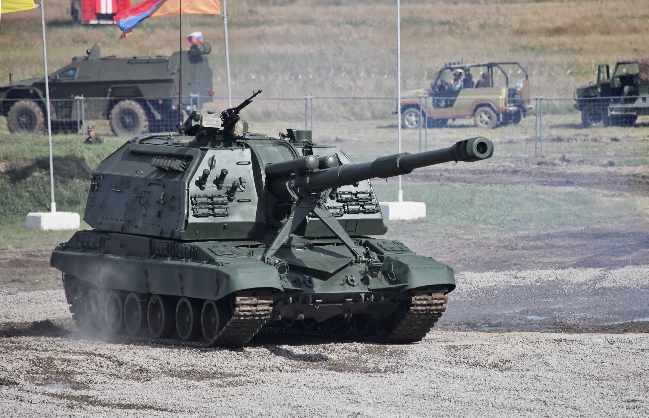 2S19 Msta S, Self Propelled Howitzer, Russian Ground Forces, Vehicle, Military Wallpaper