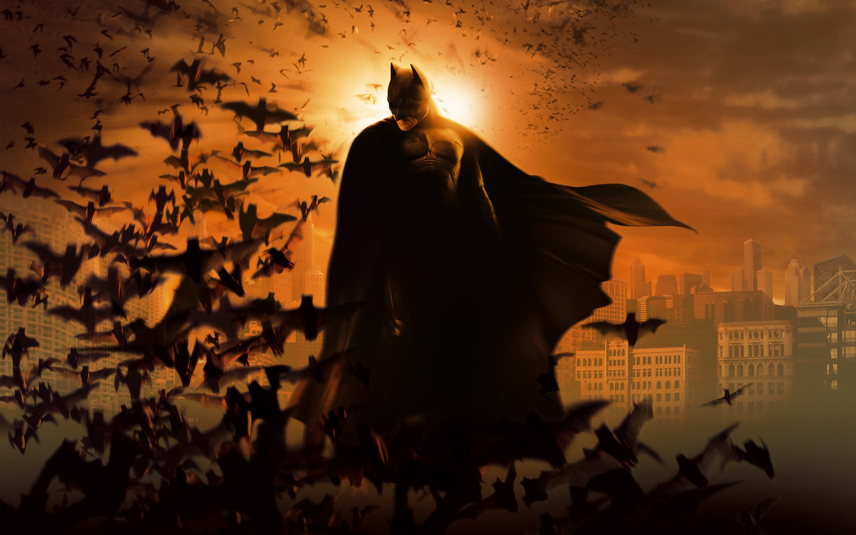 Batman, Bats, City, Batman Begins, Movies Wallpaper