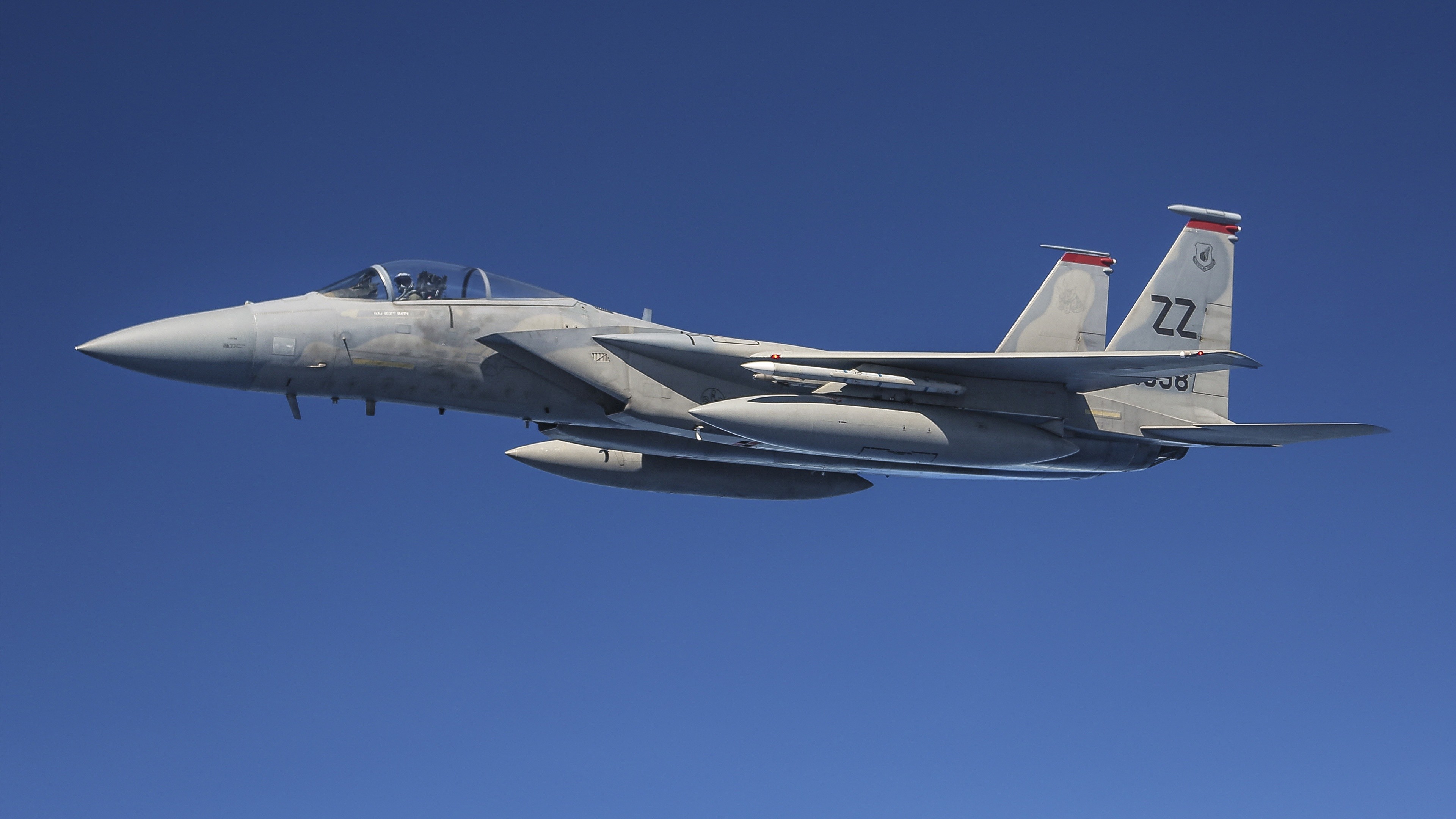vehicle, Airplane, McDonnell Douglas F 15 Eagle, AIM 120 AMRAAM, US Air Force Wallpaper