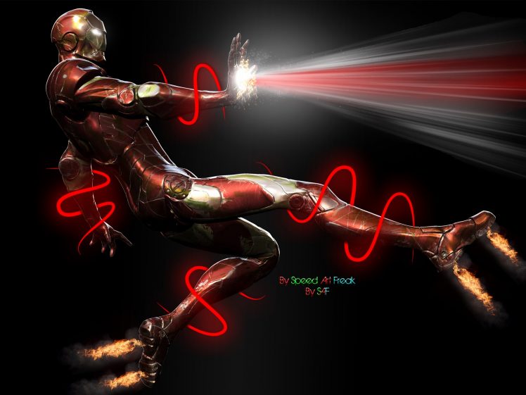 Iron Man, Fire HD Wallpaper Desktop Background