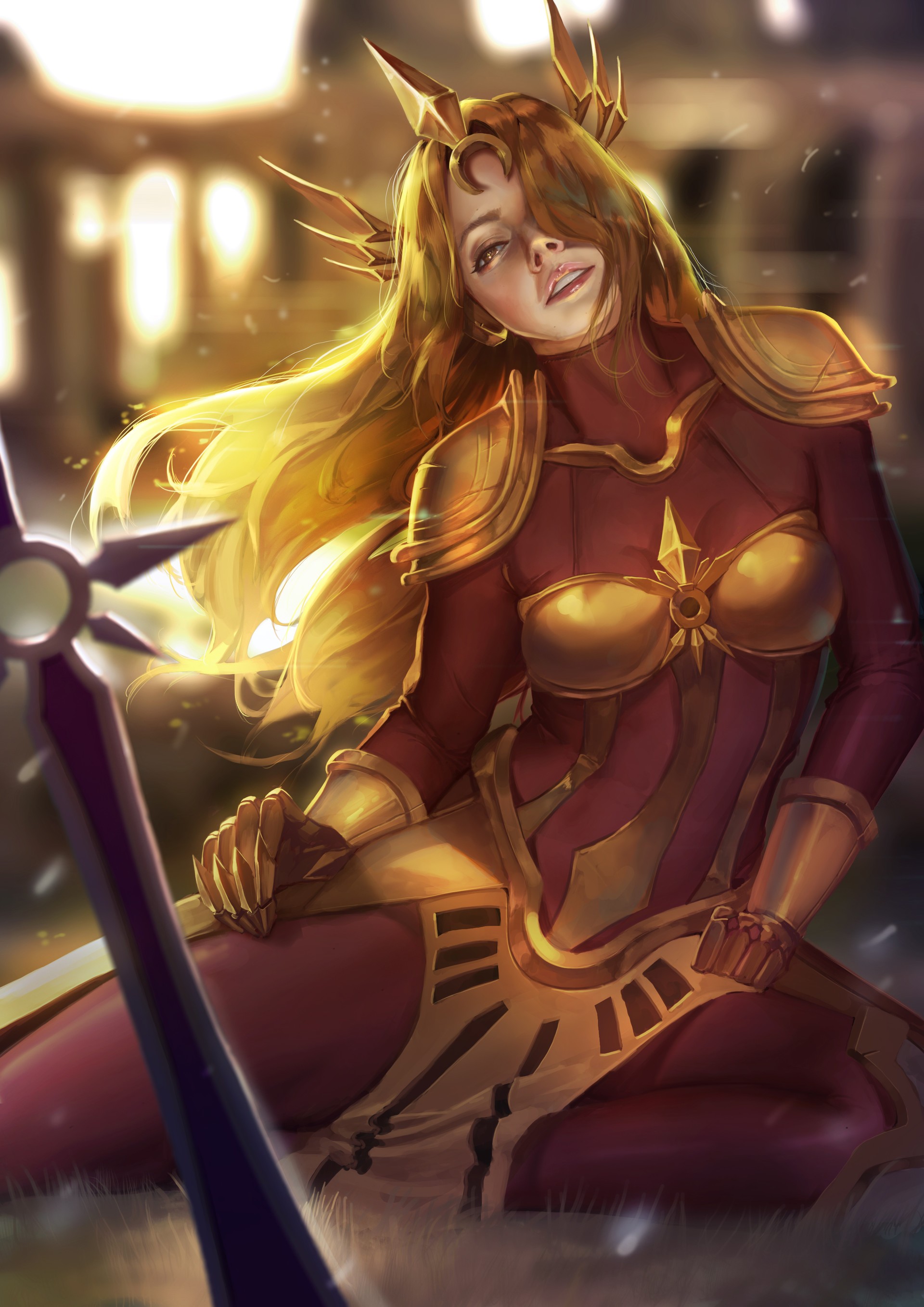 Leona, League of Legends, Sword Wallpaper