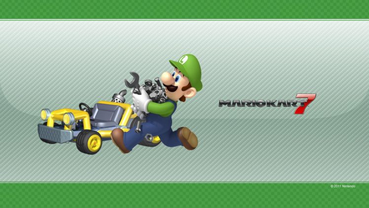 Luigi, Mario Kart 7, Nintendo, Mario Kart HD Wallpaper Desktop Background