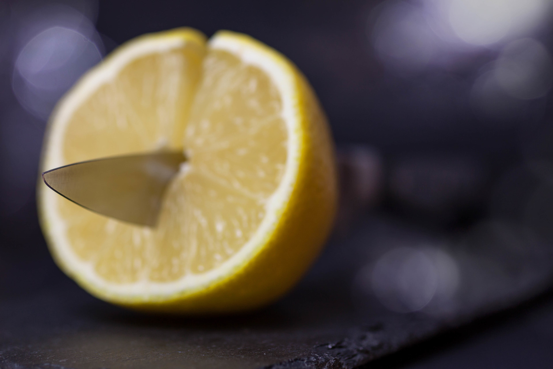 lemons, Knife Wallpaper
