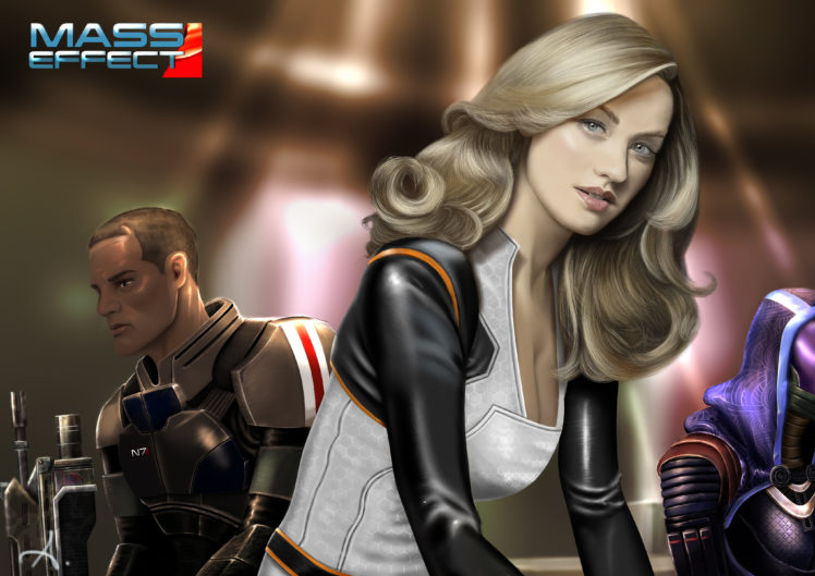 Yvonne Strahovski, Women, Celebrity, Miranda Lawson, Mass Effect, Fan art, Drawing, Mass Effect 2 HD Wallpaper Desktop Background
