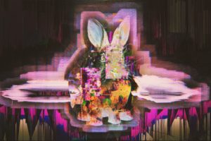 glitch art, Abstract, Rabbits