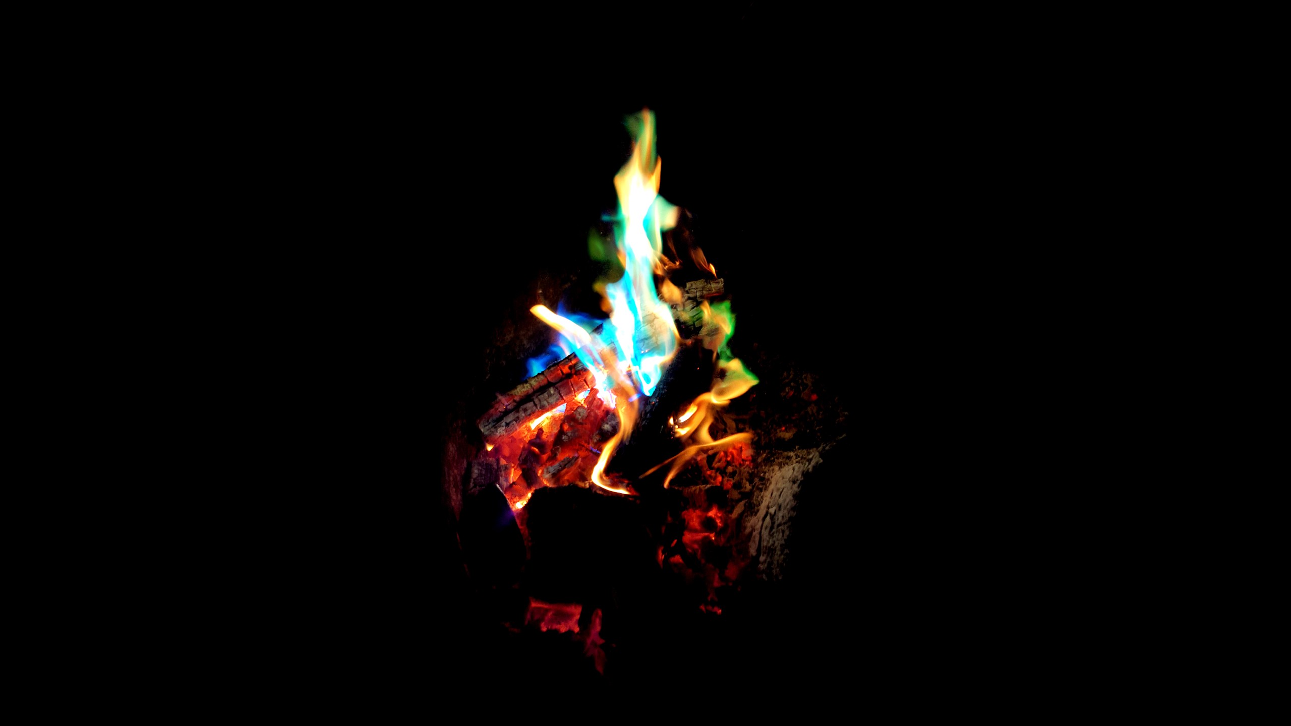 fire, Night, Colorful Wallpaper