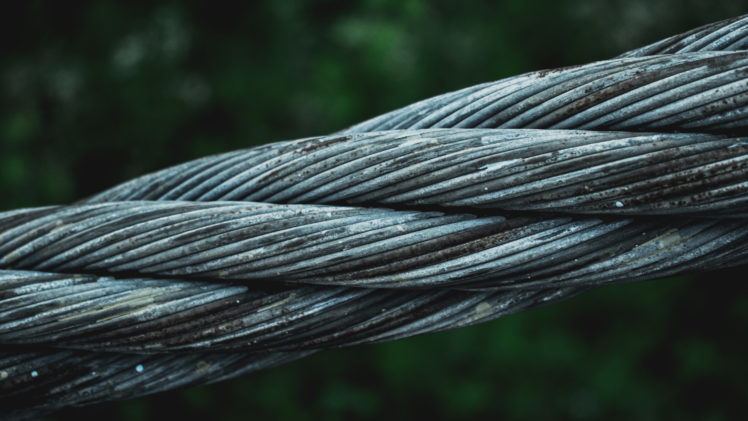 wire, Steel rope, Steel cable, Steel, Wires, Cable, Ropes, Bokeh, Closeup HD Wallpaper Desktop Background