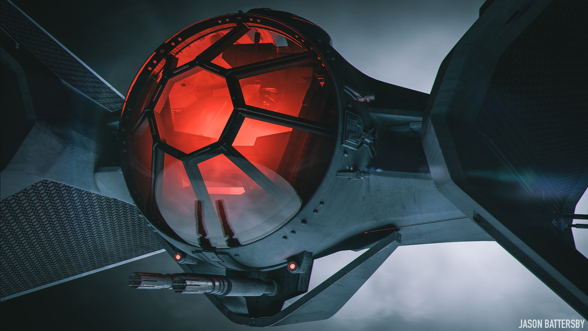 Jason Battersby, Star Wars, TIE Fighter, Concept art, Digital art Wallpaper