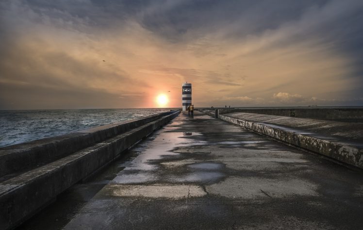 lighthouse, Sea, Sky, Sunlight HD Wallpaper Desktop Background