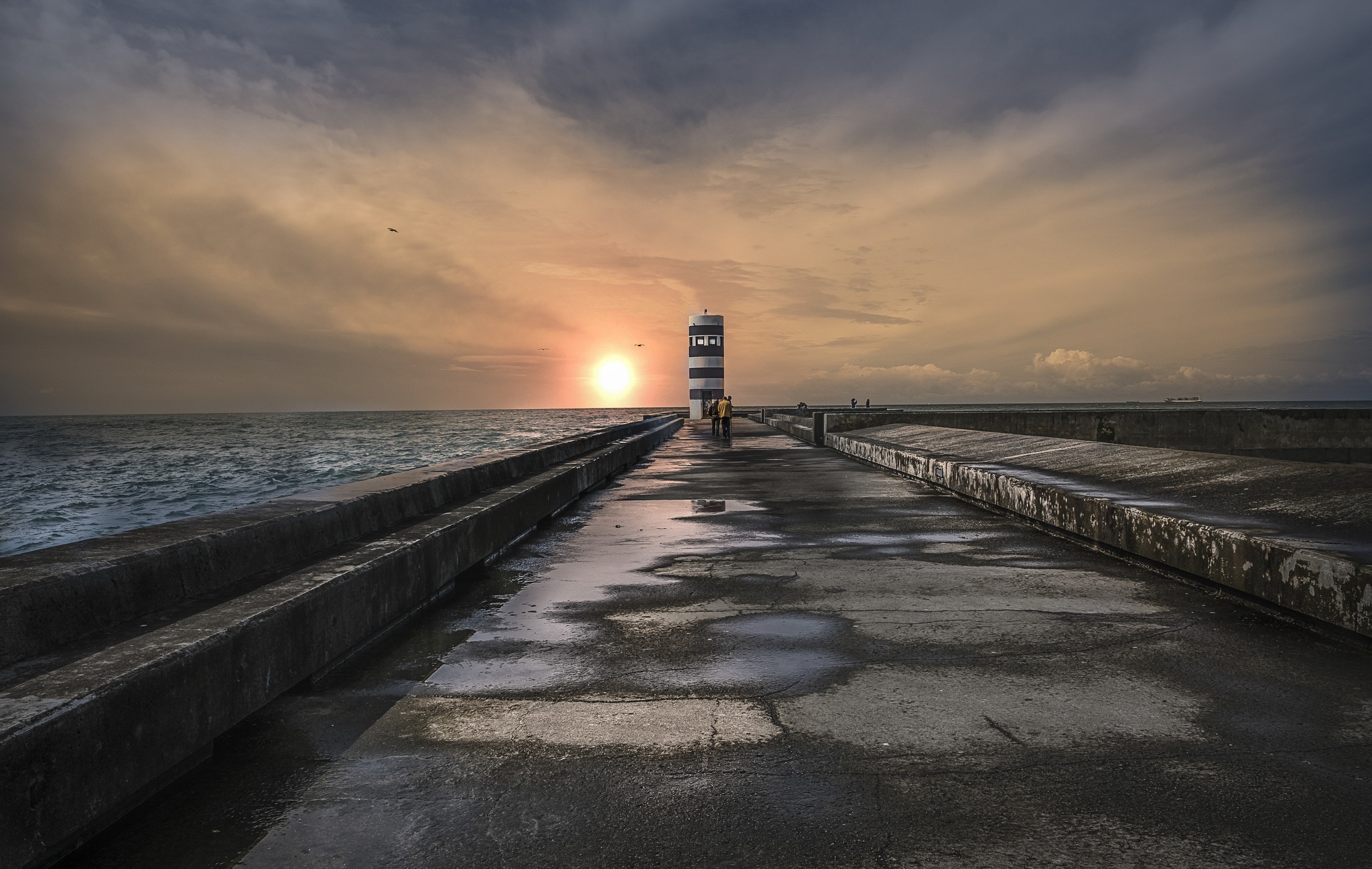 lighthouse, Sea, Sky, Sunlight Wallpaper