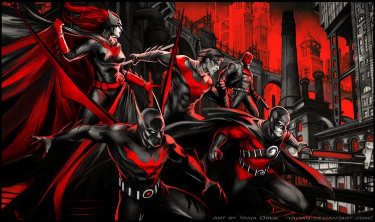 artwork, Fan art, Batman, Batwoman, Nightwing HD Wallpaper Desktop Background