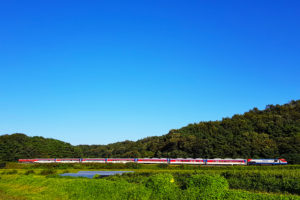 train, South Korea, Farm, Landscape