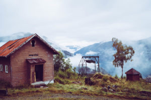 abandoned, House, Hut, Lift, Aerial tramway, Old, Landscape, Photography, Mist, Clouds, Cabin