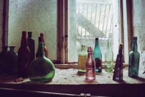 urbex, Bottles, Window, Abandoned, Urban decay