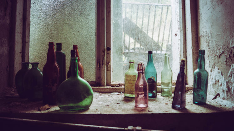 urbex, Bottles, Window, Abandoned, Urban decay HD Wallpaper Desktop Background