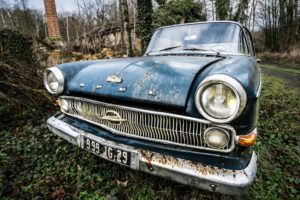 blue, Car, Oldtimer, Rust