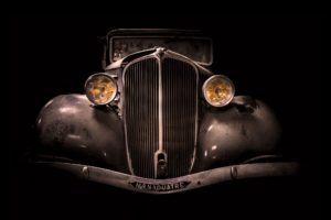 old, Oldtimer, Car, Vehicle, Dark, Renault