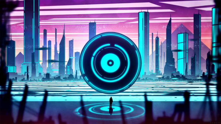 Kvacm, Illustration, Artwork, Futuristic, Cityscape HD Wallpaper Desktop Background