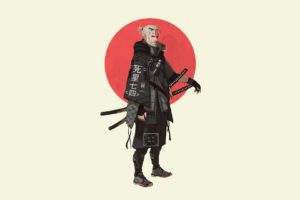 original characters, Fan art, Japan, Samurai, Katana