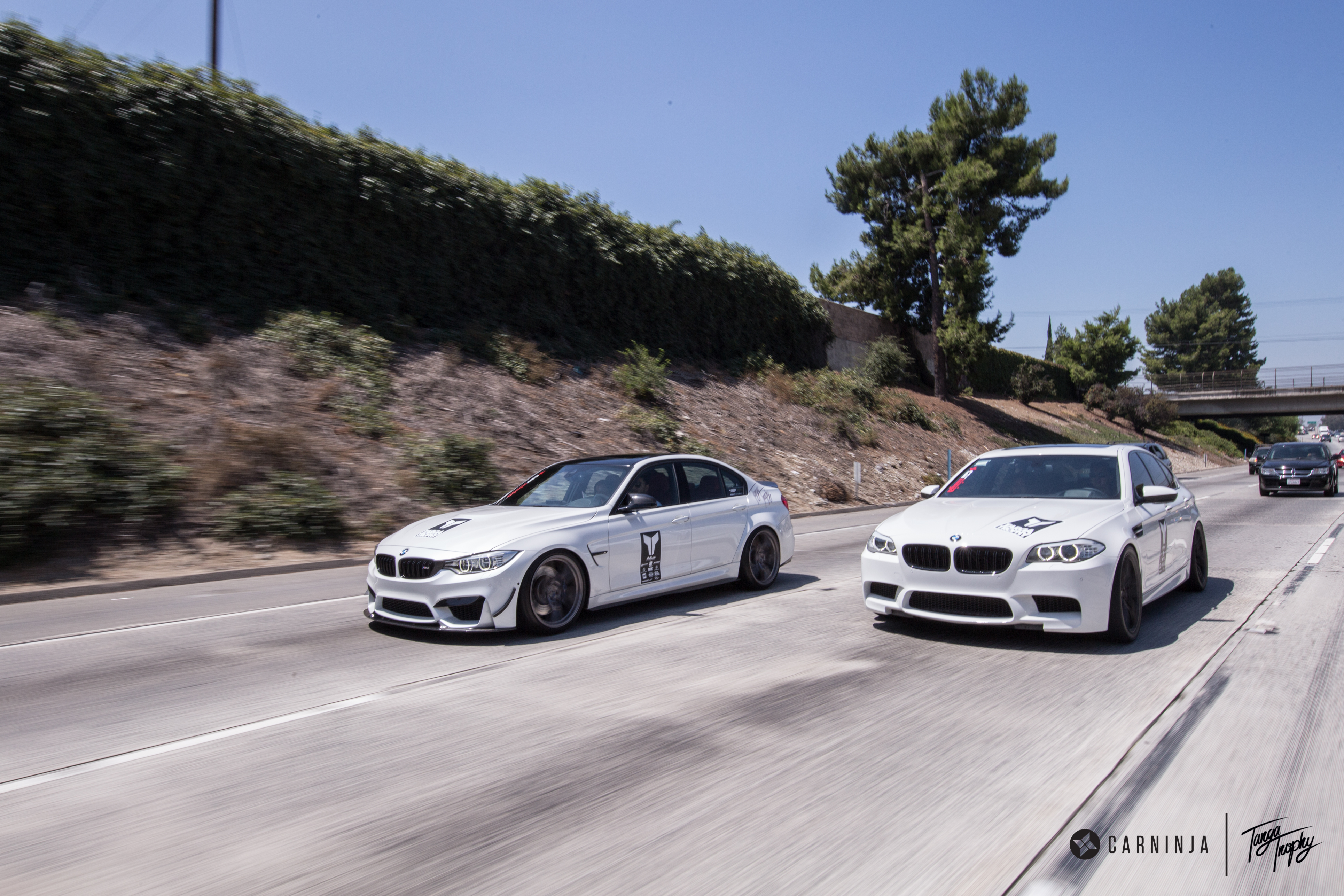 Carninja, BMW M3, Desert, Targa, BMW M5, Street, Clear sky, Car Wallpaper