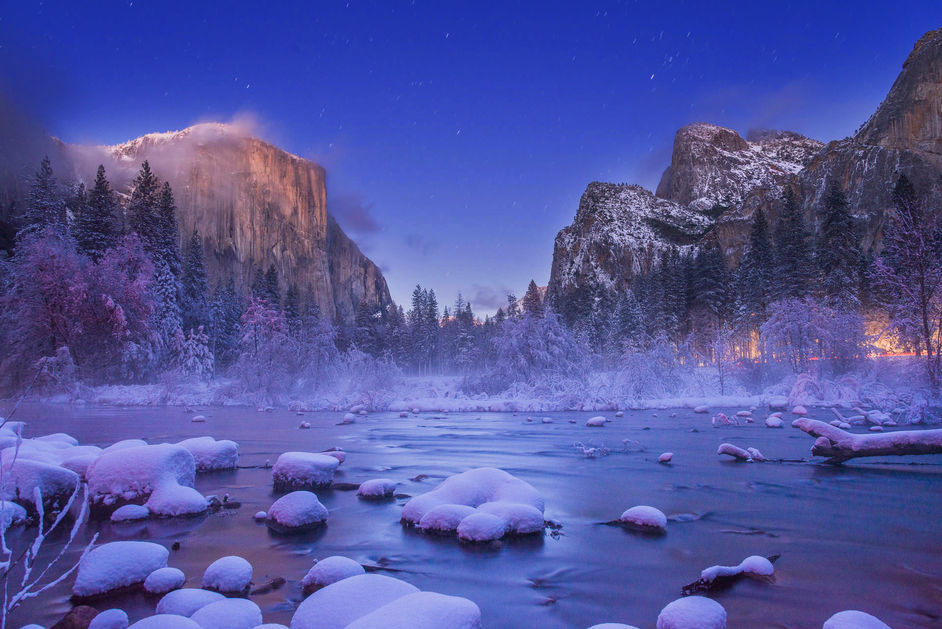 water, Cold, Winter, Snow, Nature, Mountains, Landscape, Yosemite National Park, El Capitan Wallpaper