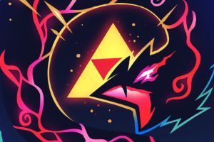 digital art, Dragon, Triangle, Colorful, Triforce