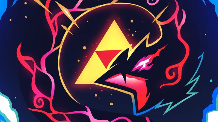 digital art, Dragon, Triangle, Colorful, Triforce HD Wallpaper Desktop Background