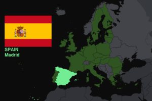 Spain, Flag, Map, Europe