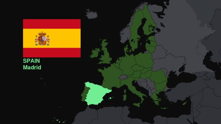 Spain, Flag, Map, Europe HD Wallpaper Desktop Background