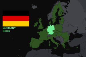Germany, Map, Flag, Europe