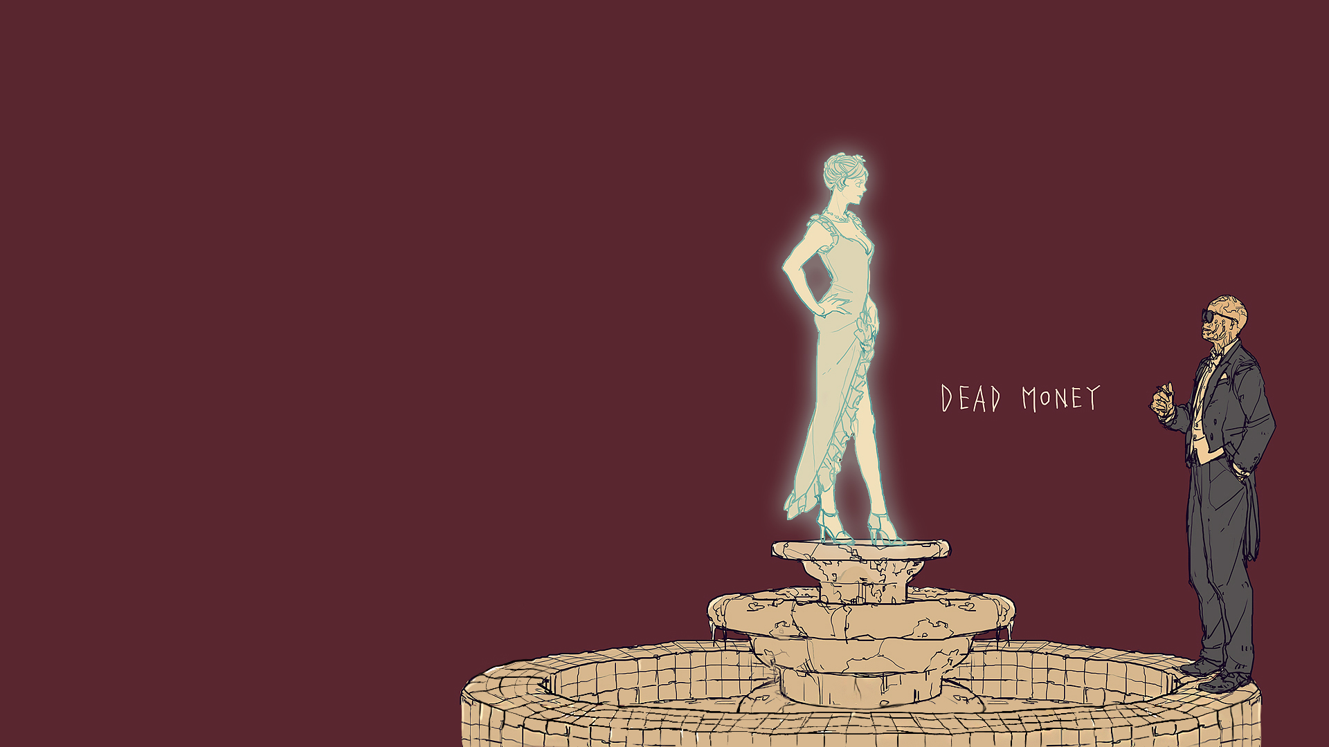 Dean Domino, Vera Keyes, Thumbs up, Fallout: New Vegas, Simple background Wallpaper
