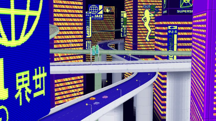 Drift Stage, Pixel art, City, Freeway, Video games, Car HD Wallpaper Desktop Background