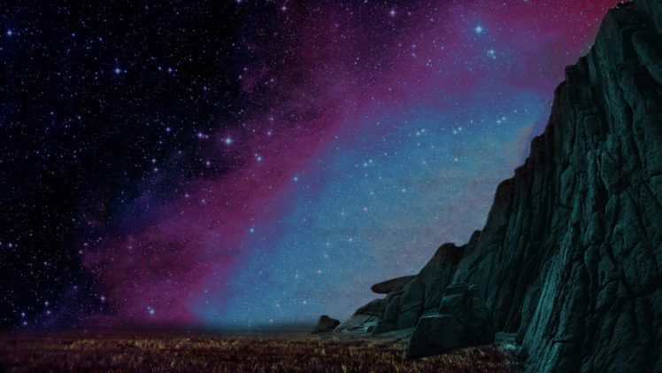 rock, Nature, Stars, Sky, Universe HD Wallpaper Desktop Background