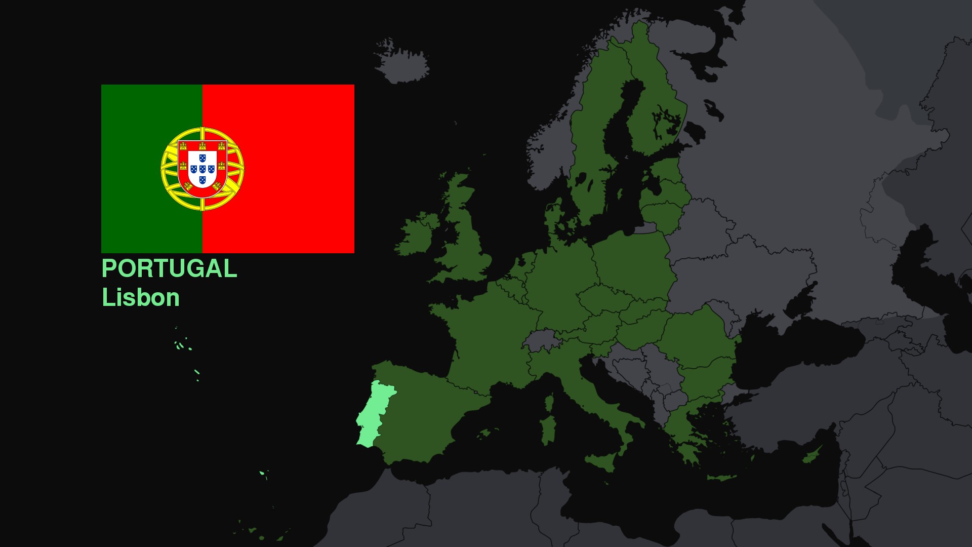 Portugal, Europe, Map, Flag Wallpaper
