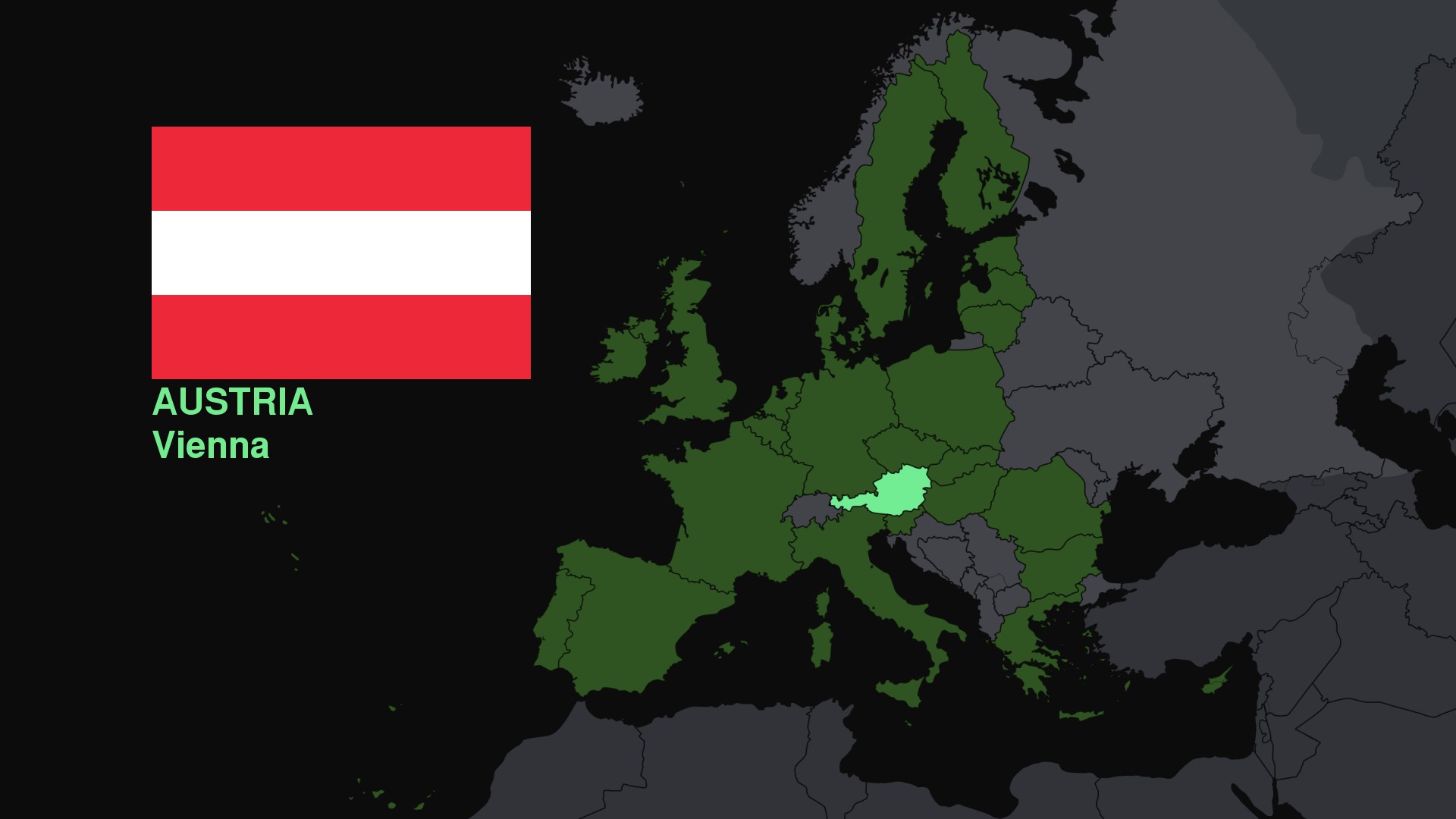 Austria, Map, Flag, Europe Wallpaper