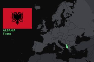 Albania, Map, Flag, Europe