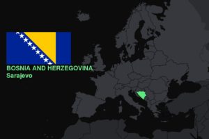 Bosnia and Herzegovina, Europe, Flag, Map