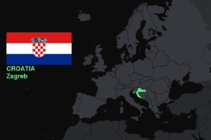 Croatia, Europe, Flag, Map