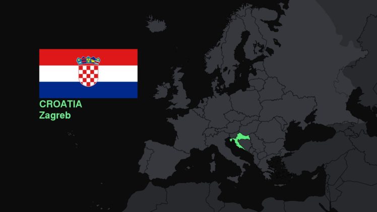 Croatia, Europe, Flag, Map HD Wallpaper Desktop Background