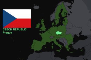 Czech Republic, Europe, Flag, Map, European Union